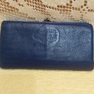 Carlos Falchi The Buffalo Navy Blue Wallet